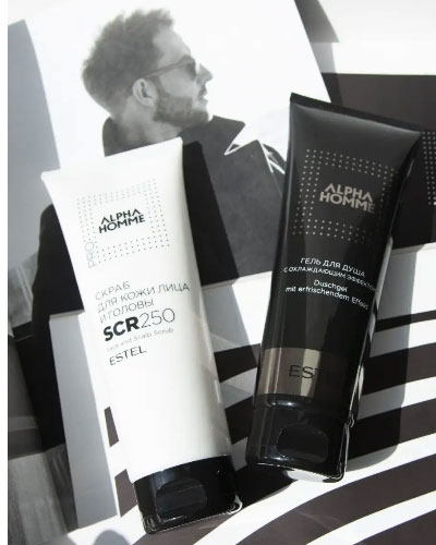 Скраб ALPHA HOMME PRO для кожи лица и головы ESTEL PROFESSIONAL , 250 мл