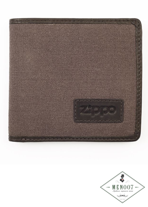 Портмоне из кожи и холщовой ткани ZIPPO