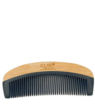 Гребень для бороды из зеленого и черного сандала. KURT К-50045
