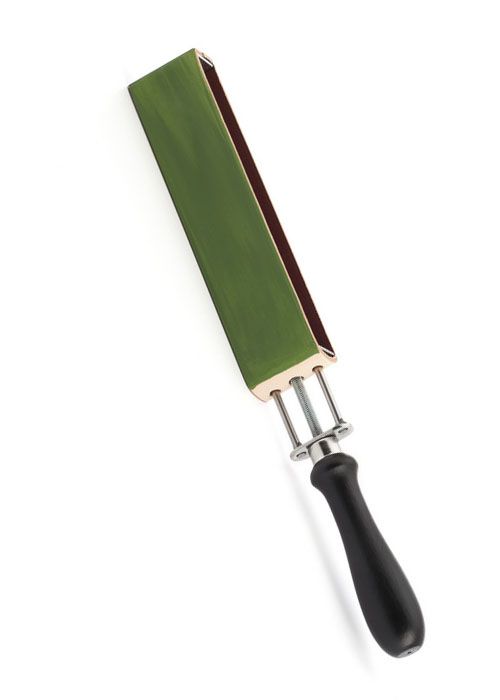 Двусторонний ремень с ручкой для правки опасной бритвы MUEHLE, кожа + текстиль