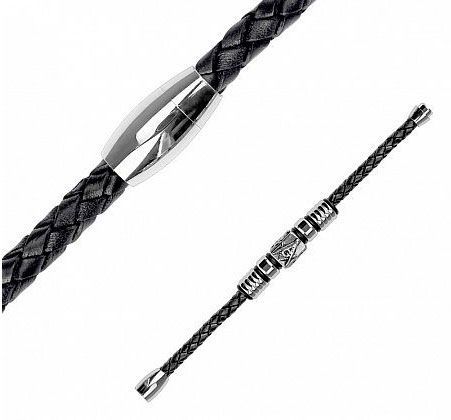 Браслет кожаный с символом масонства Spikes