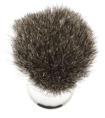 Помазок для бритья IL Ceppo, никелированная латунь, барсучий ворс, рукоять - серебристый цвет