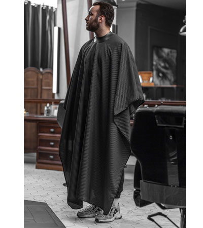 Пеньюар с неопреновым воротником Rebel Barber Dark Obsidian