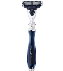 Станок для бритья Truefitt & Hill Mach-3 Faux Blue Opal Mach III Razor Chrome Wellington (голубой опал)
