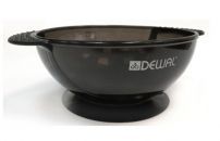 Чаша для краски DEWAL, черная , с двумя ручками с прорезиненной вставкой 300 мл