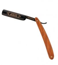 Бритва опасная Dovo, черное лезвие, ручка - оливковое дерево, 5/8",1/1