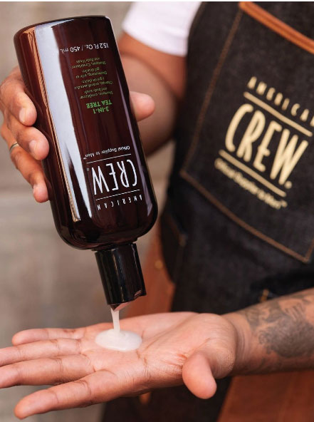 Шампунь, кондиционер и гель для душа American Crew Tea Tree 3в1 -450мл.