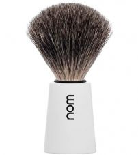 Помазок NOM CARL, натуральный барсучий ворс, белый пластик