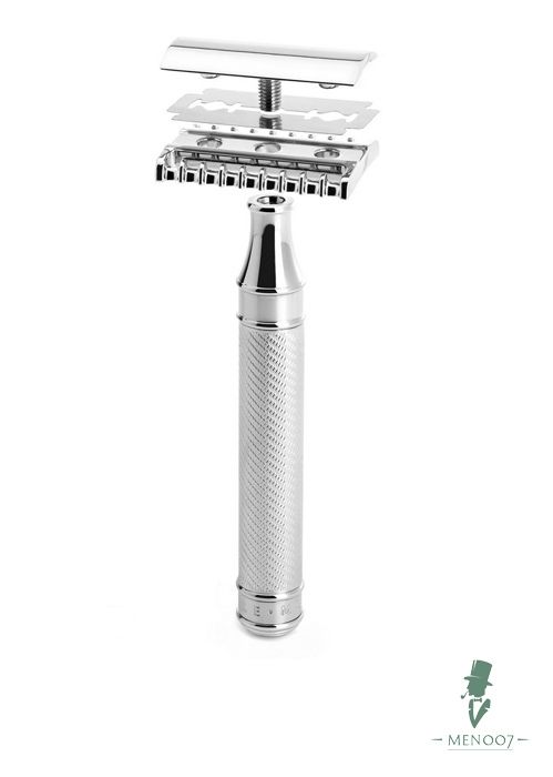 Т-образная бритва R 41 MUEHLE TRADITIONAL, c удлиненной ручкой, хром, open comb