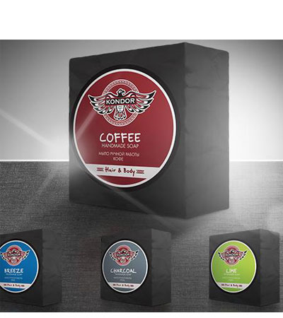 Мыло для рук и лица ручной работы Кофе Kondor Handmade Soap Coffee - 140 гр
