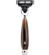 Бритва MUEHLE VIVO, Mach3, смола, цвет рога