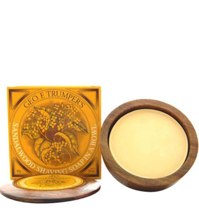 Мыло для бритья в деревянной чаше GEO F TRUMPER Sandlewood с ароматом сандала -80г.