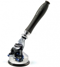 Набор для бритья Edwin Jagger Bulbous (бритва Fusion с  ручкой  черная смола  и подставка)   2PCIECF