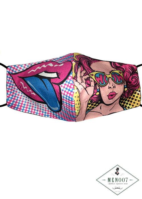 Защитная маска многоразовая "ПопАрт" женская