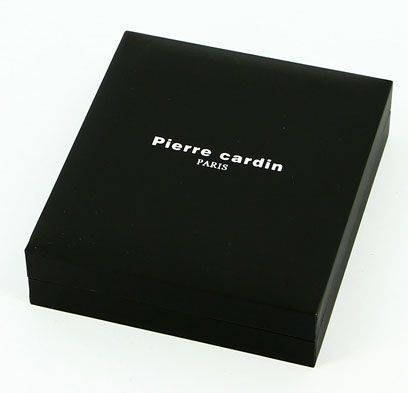 Зажигалка "Pierre Cardin" газовая пьезо, сплав цинка, покрытие хромированное + черный лак