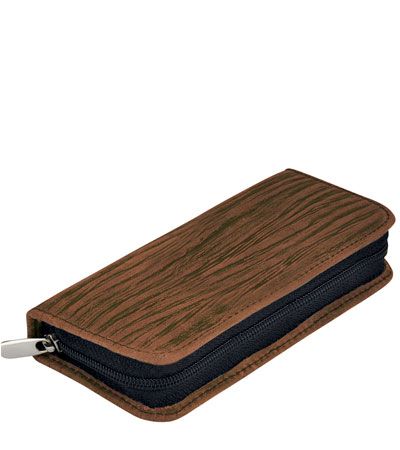 Маникюрный набор Erbe, 5пр. Футляр: натур.кожа, цвет коричневое дерево