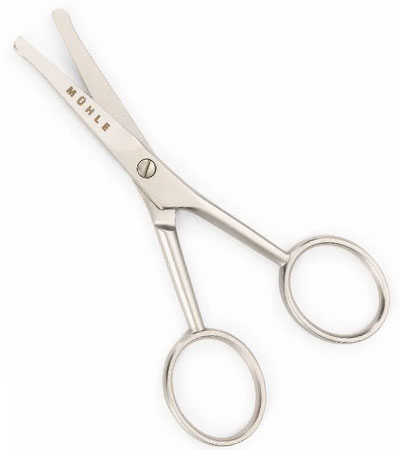 Ножницы для волос на лице MUEHLE BEARD CARE, сталь, матовый серебристый