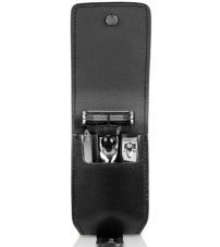 Бритвенный дорожный набор: в черном чехле: станок, пинцет, книпсер MONDIAL M-SV1209-9