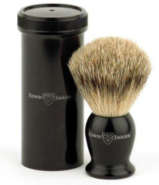 Дорожный помазок Edwin Jagger черная смола  IETSBBB