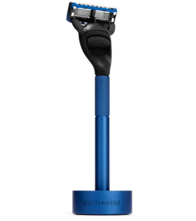 Набор Bolin Webb Generation, бритва матовая синяя, подставка матовая синяя