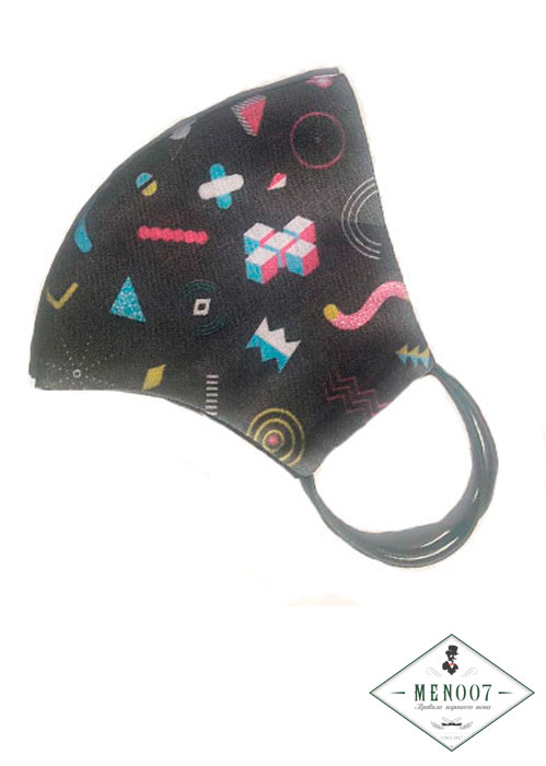 Маска защитная многоразовая "ФИГУРЫ" женская