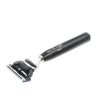 Бритвенный набор IL Ceppo: станок, помазок, чаша, подставка, черный гянцевый цвет