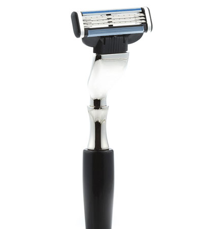 Станок для бритья IL Ceppo, MACH3, каучуковая смола, рукоять - черный глянцевый цвет