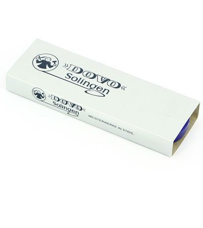 Бритва опасная Dovo, черное лезвие, ручка - оливковое дерево, 5/8",1/1