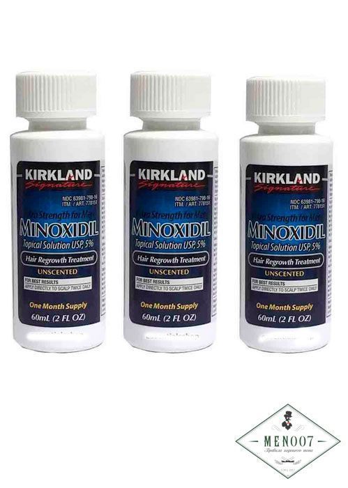 Лосьон для роста бороды Kirkland Киркланд 5% -3×60мл.