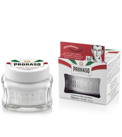 Крем до бритья Proraso для чувствительной кожи с зеленым чаем и овсом -100мл.