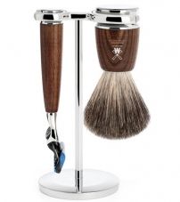 Бритвенный набор MUEHLE RYTMO, ясень, натуральный барсучий ворс, бритва Fusion