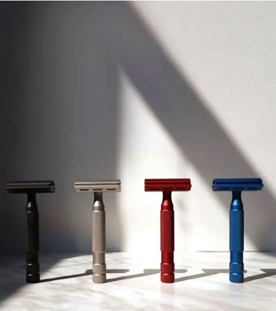 Т-образная бритва Rockwell Razors 6S, нержавеющая сталь, красная