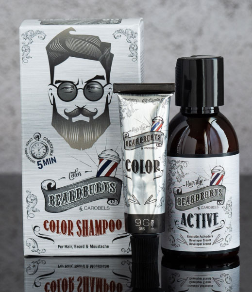 Седой шампунь для окрашивания бороды и волос Beardburys (GRAY) -75мл.