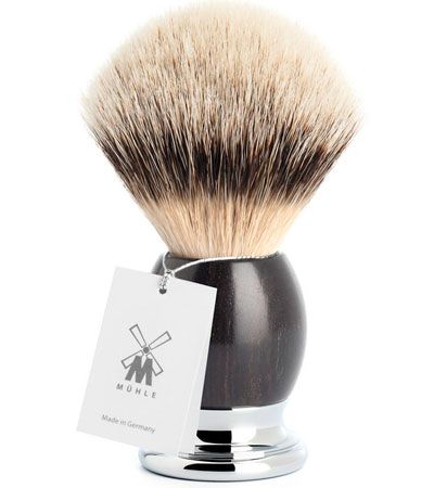 Помазок MUEHLE SOPHIST, барсучий ворс высшей категории Silvertip, африканское черное дерево, размер L