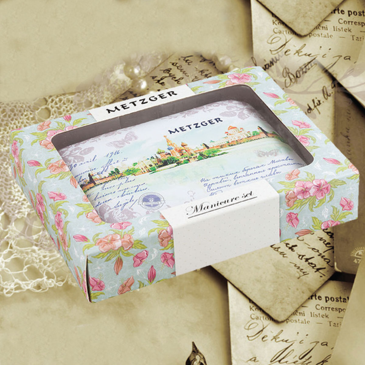Маникюрный набор Metzger MS-3957(3)-SMALL-(6 предметный) (Открытка)