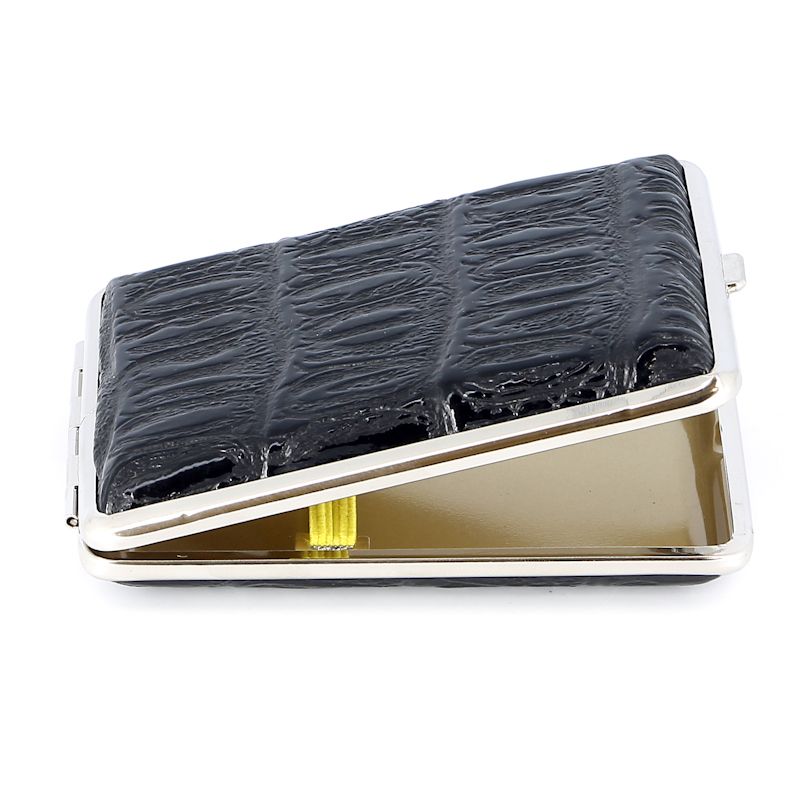 Портсигар черный с рисунком S.QUIRE