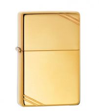 Зажигалка ZIPPO Vintage™ Series 1937 с полосками, с покрытием High Polish Brass, латунь/сталь, золотистая, глянцевая, 36x12x56 мм