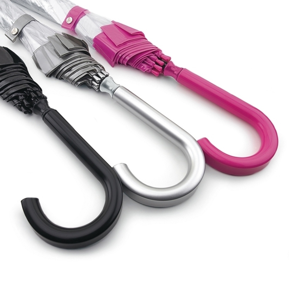 Прозрачный женский зонт-трость с полосой черного цвета, механика, Birdcage, Fulton L041-01