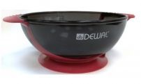 Чаша для краски DEWAL, красная , с двумя ручками с прорезиненной вставкой 300 мл