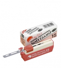 Сменные лезвия для опасной бритвы Feather с ограничителями для очень мягкого бритья PSF-15, 15 штук