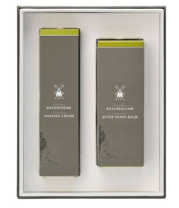Подарочный набор для бритья MUEHLE, крем и бальзам после бритья, Алоэ Вера