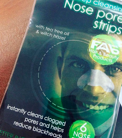 Подушечки от чёрных точек для носа FAB Nose Pore Strips