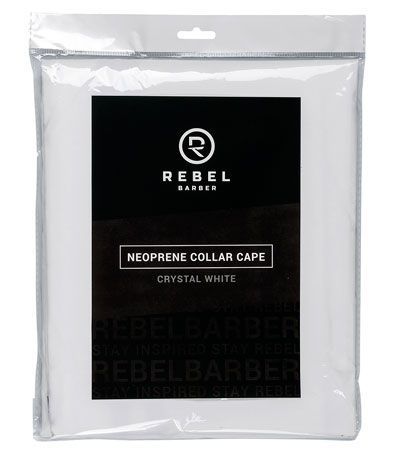 Пеньюар с неопреновым воротником Rebel Barber Crystal (Белый)