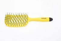 Щетка массажная DEWAL "BANANA " прямоугольная продувная, пластиковый штифт, 13 рядов