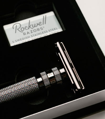 Т-образная бритва Rockwell Model T, темный хром
