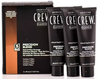 Краска для седых волос пепельный оттенок American Crew Precision Blend 5/6 3х40 мл