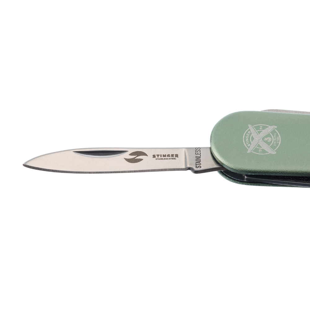 Нож перочинный STINGER FK-K7003LG-GREEN