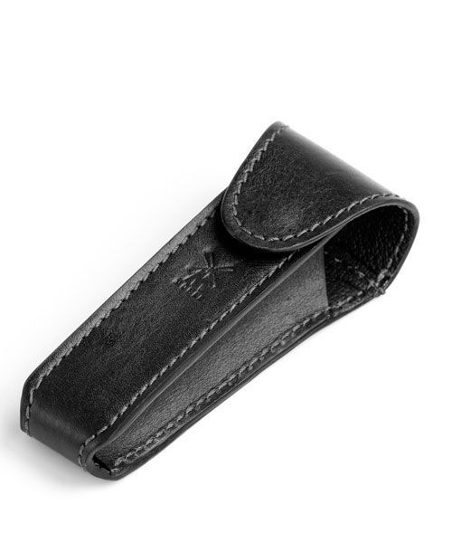 Дорожный чехол для Т-образной бритвы MUEHLE, черная кожа
