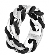 Кольцо из стали и кожи (22,3 мм) ZIPPO