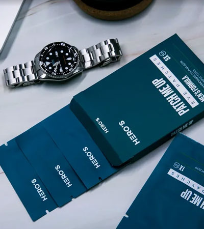 Набор мужских увлажняющих патч для кожи вокруг глаз Hero'S Patch ME UP Mens Formula (5шт)